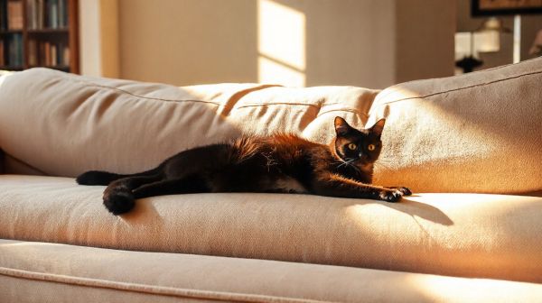 10 astuces pour un canapé intact malgré votre chat